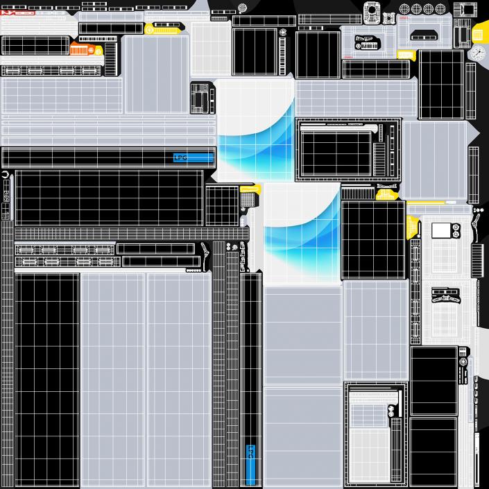 3D LNG Mobile Refueling Station model