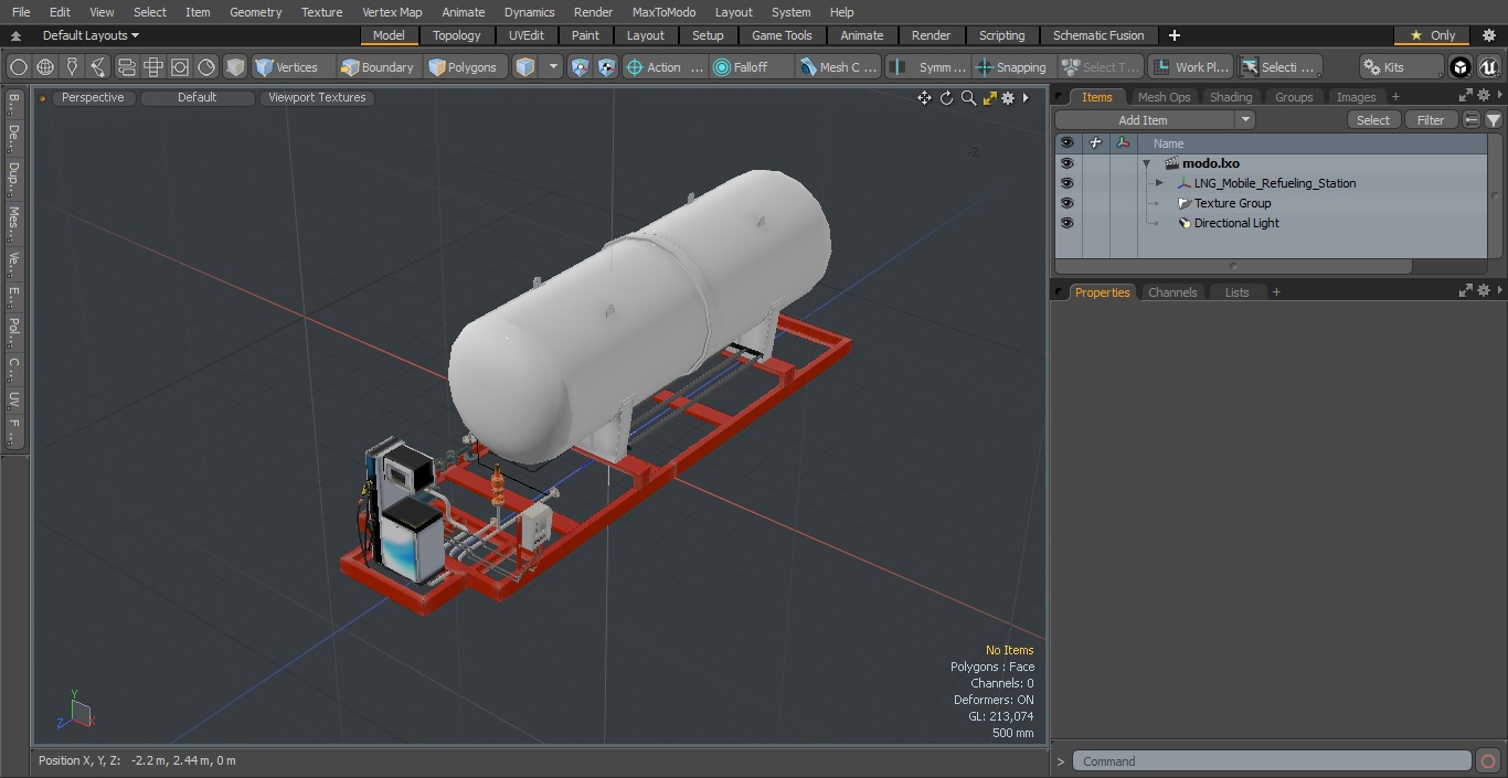 3D LNG Mobile Refueling Station model