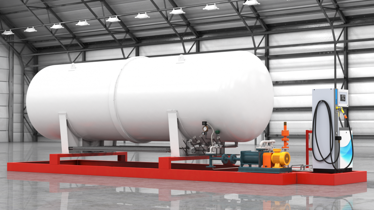 3D LNG Mobile Refueling Station model