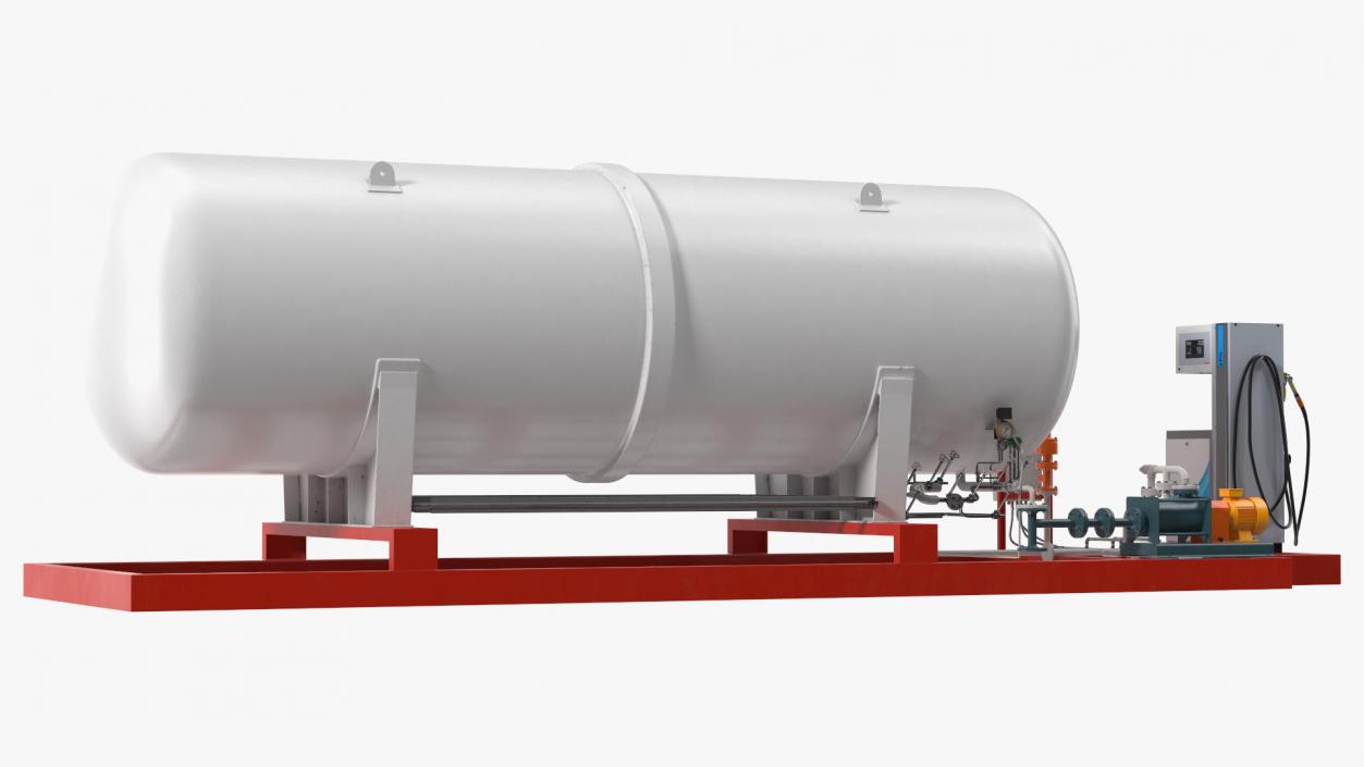 3D LNG Mobile Refueling Station model