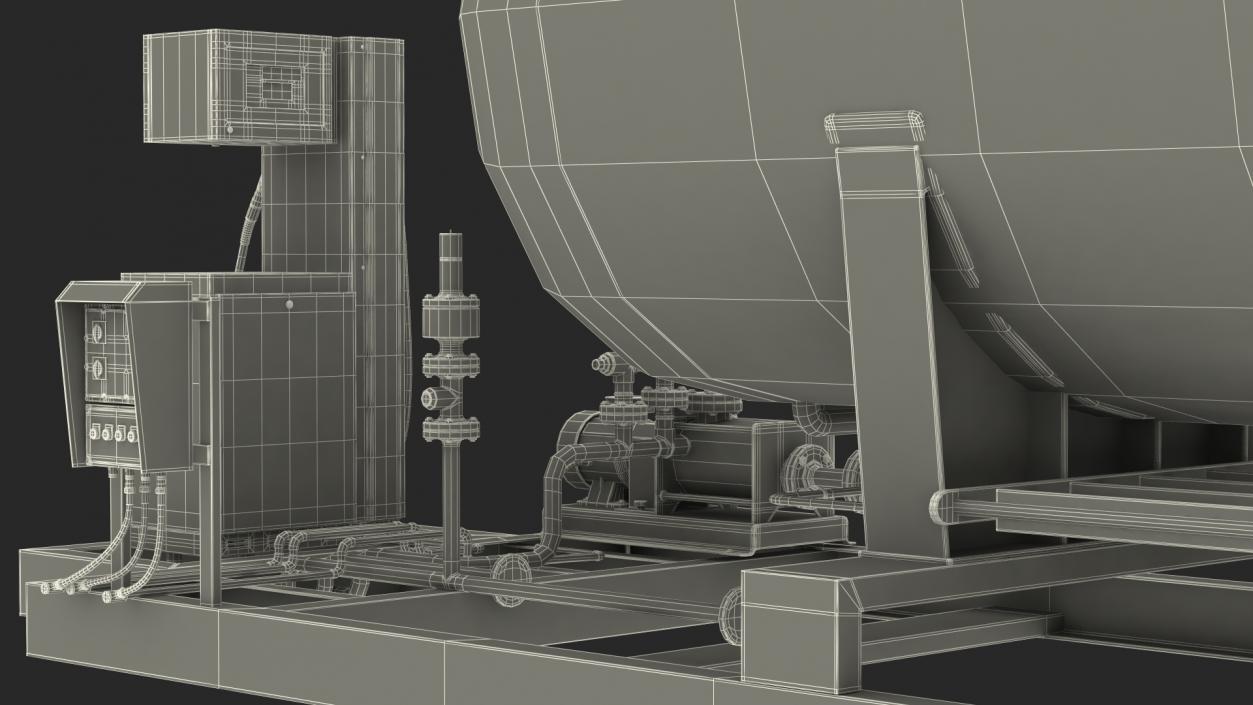 3D LNG Mobile Refueling Station model