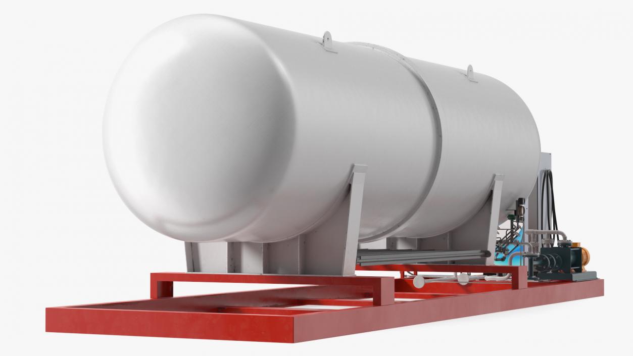 3D LNG Mobile Refueling Station model