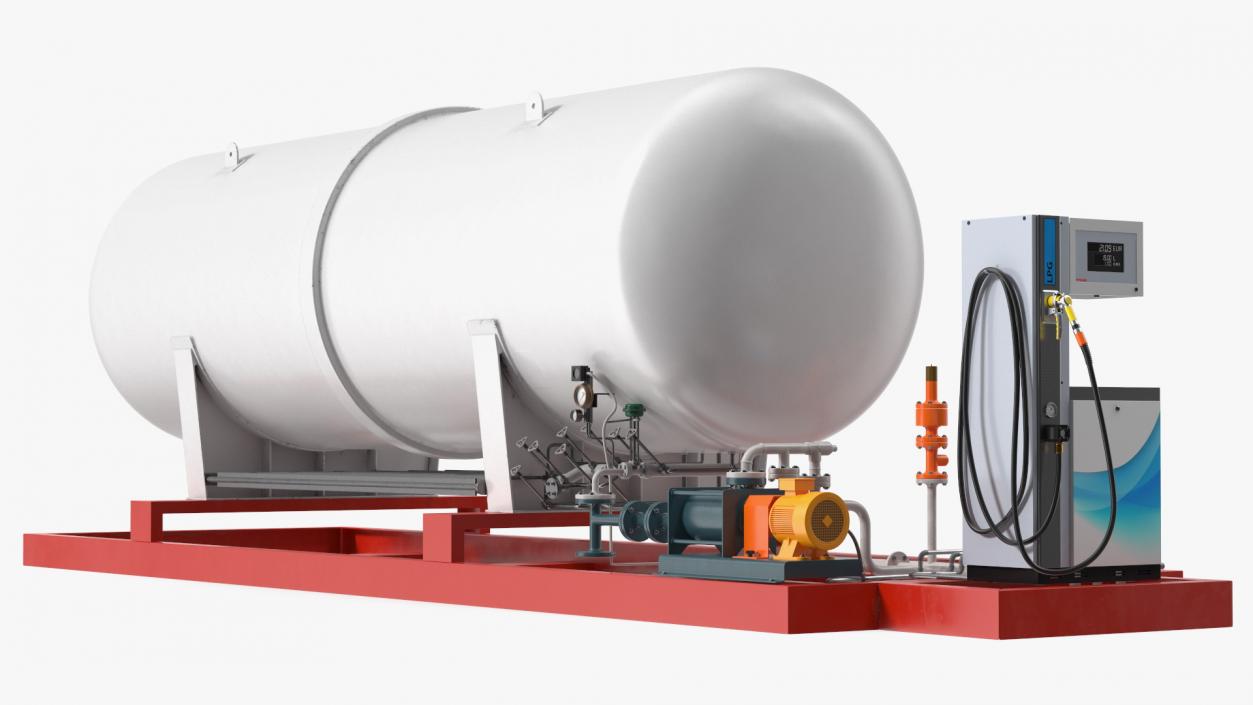 3D LNG Mobile Refueling Station model