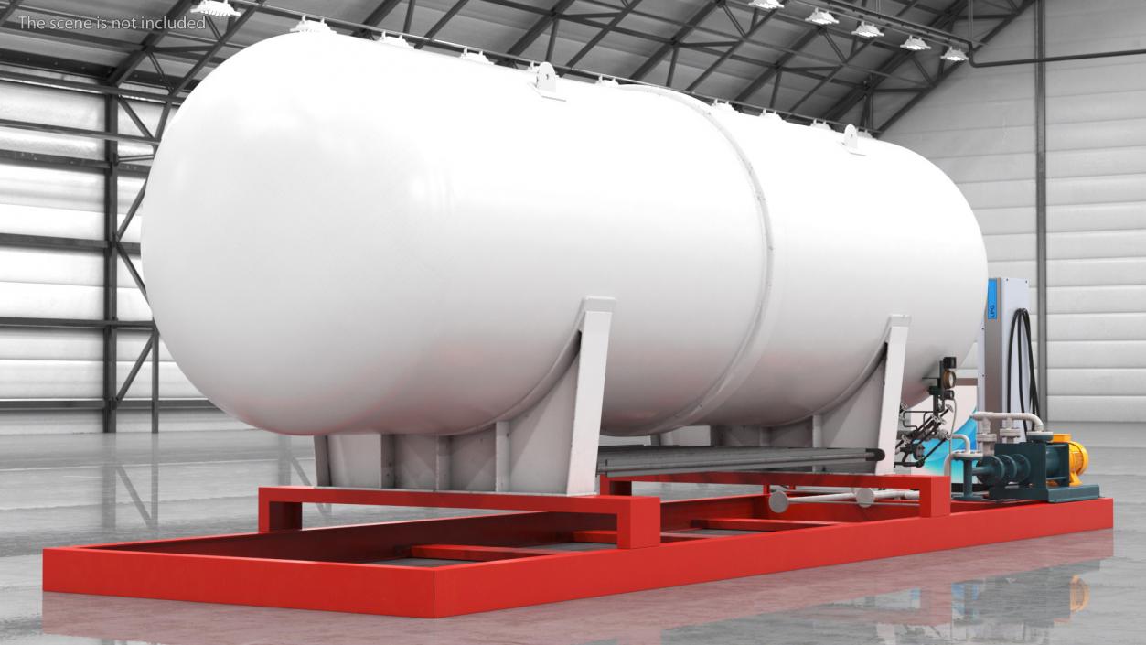 3D LNG Mobile Refueling Station model