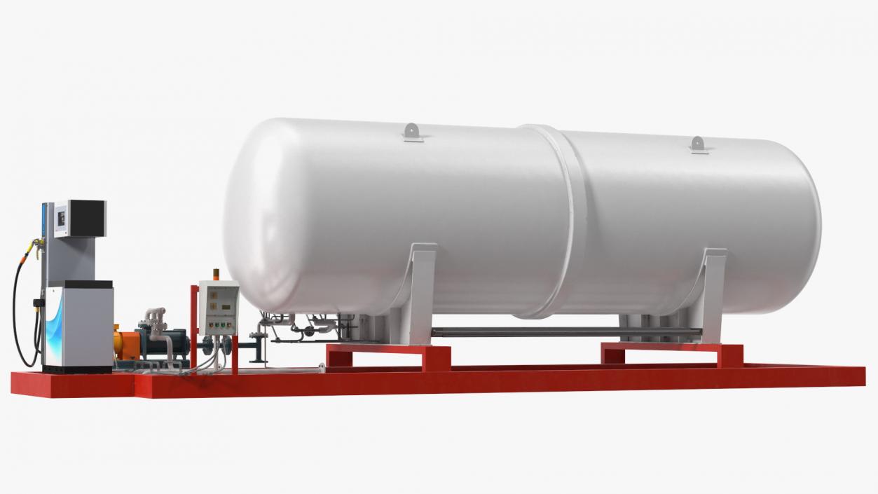 3D LNG Mobile Refueling Station model