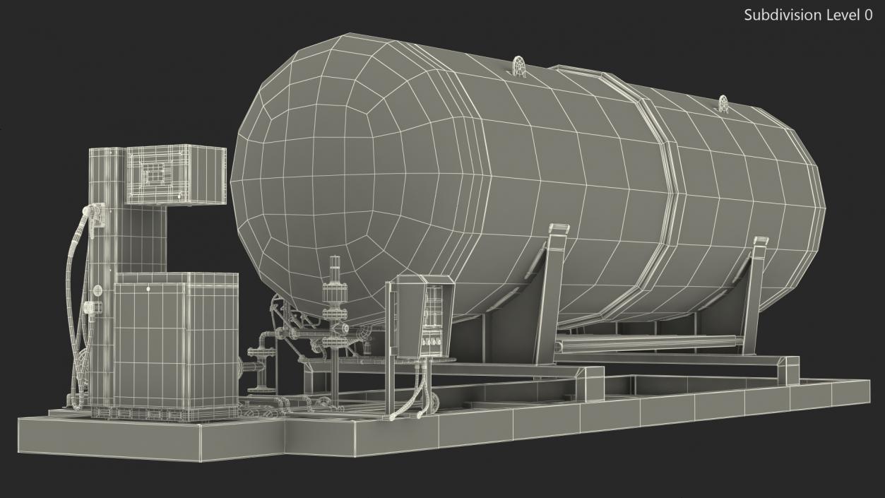 3D LNG Mobile Refueling Station model