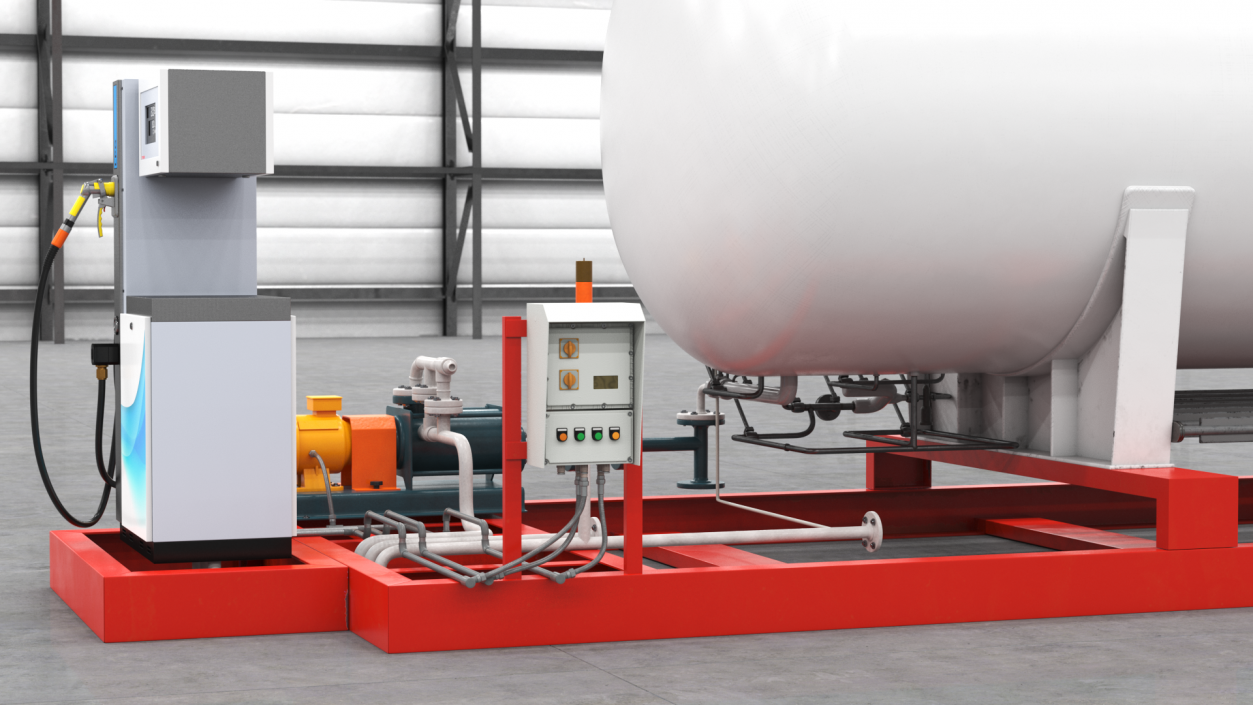 3D LNG Mobile Refueling Station model