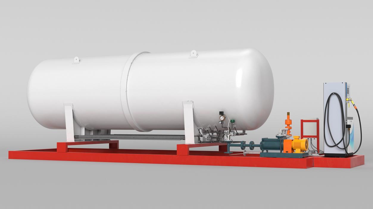 3D LNG Mobile Refueling Station model