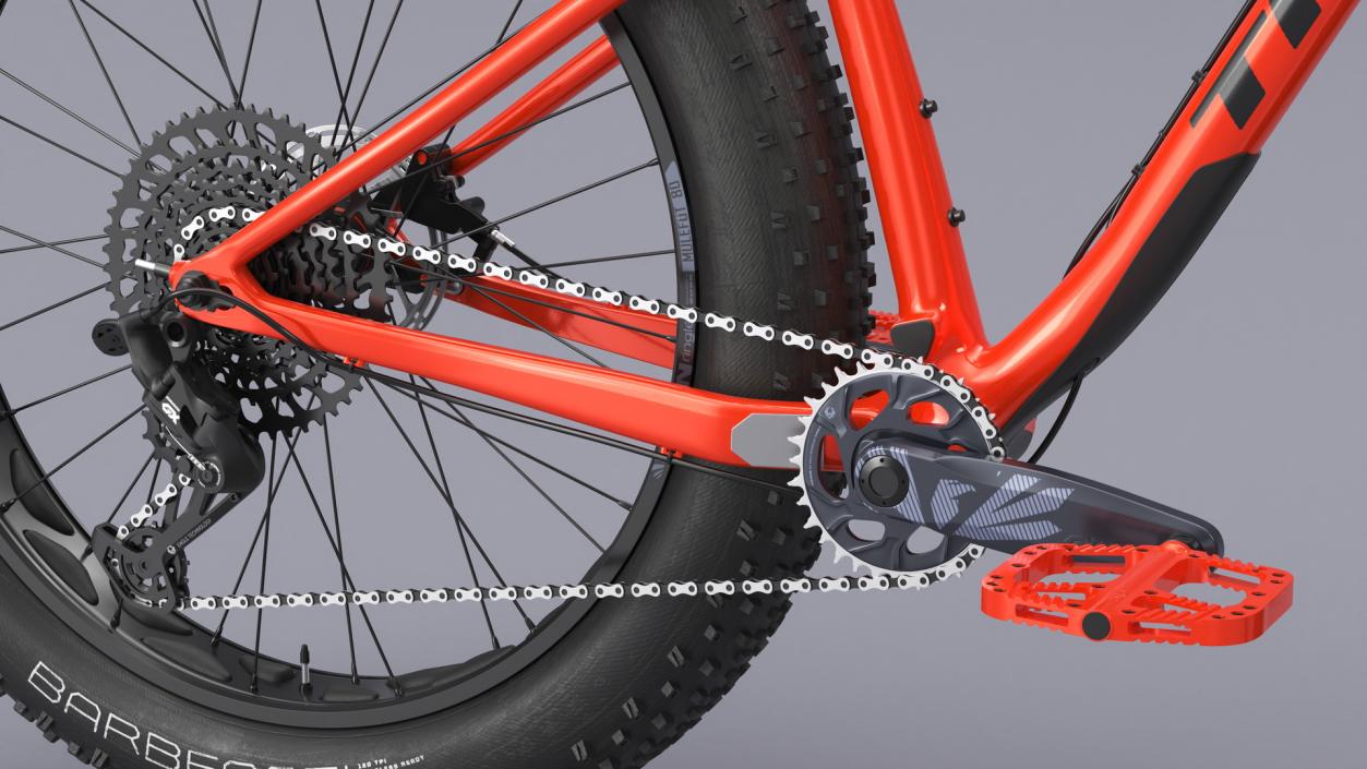 3D model Trek Farley Bike Red