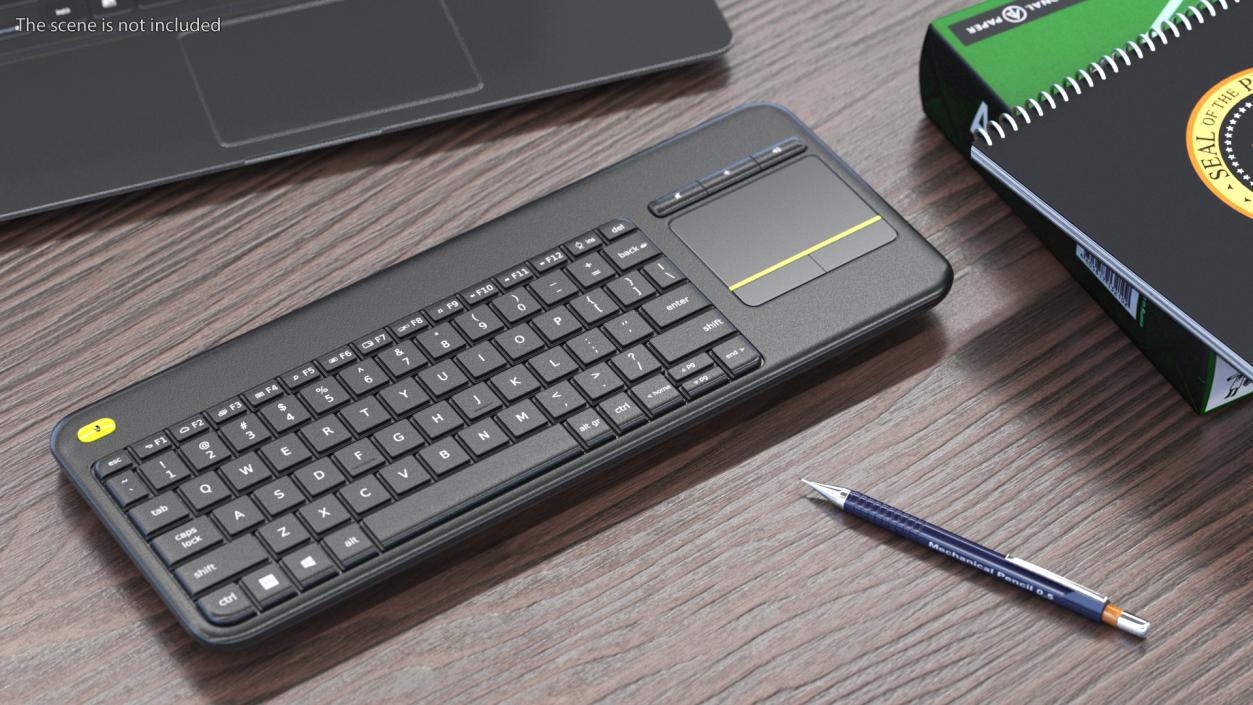 3D Keyboard With Touchpad Black model