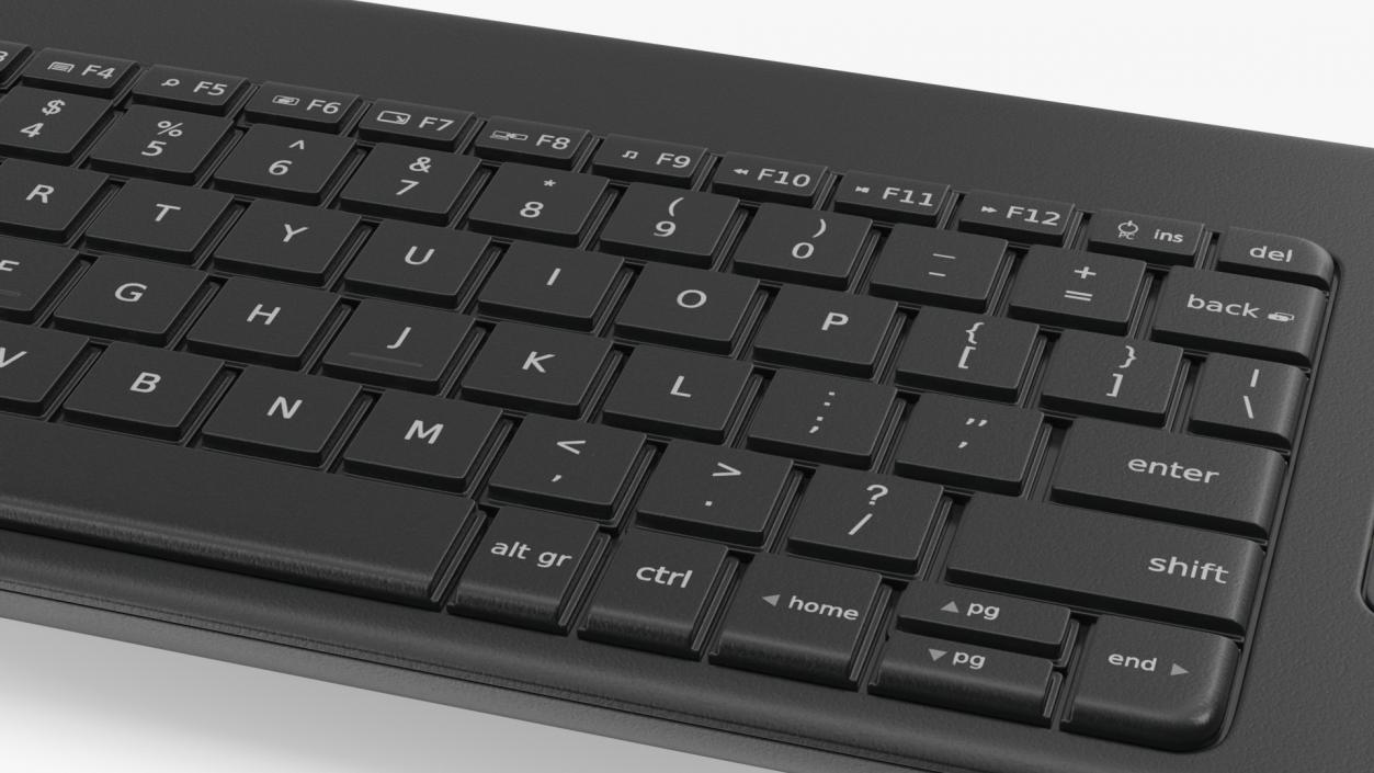 3D Keyboard With Touchpad Black model