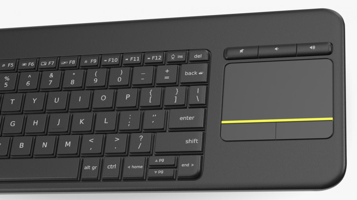 3D Keyboard With Touchpad Black model