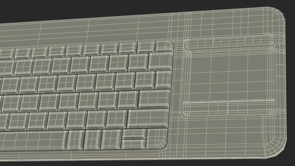 3D Keyboard With Touchpad Black model