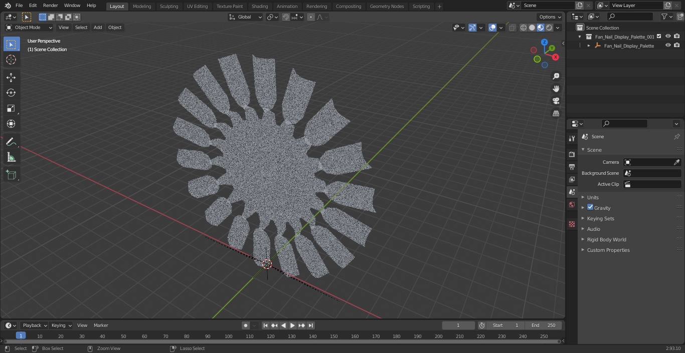 Nail Display Sunflower Shaped 3D model