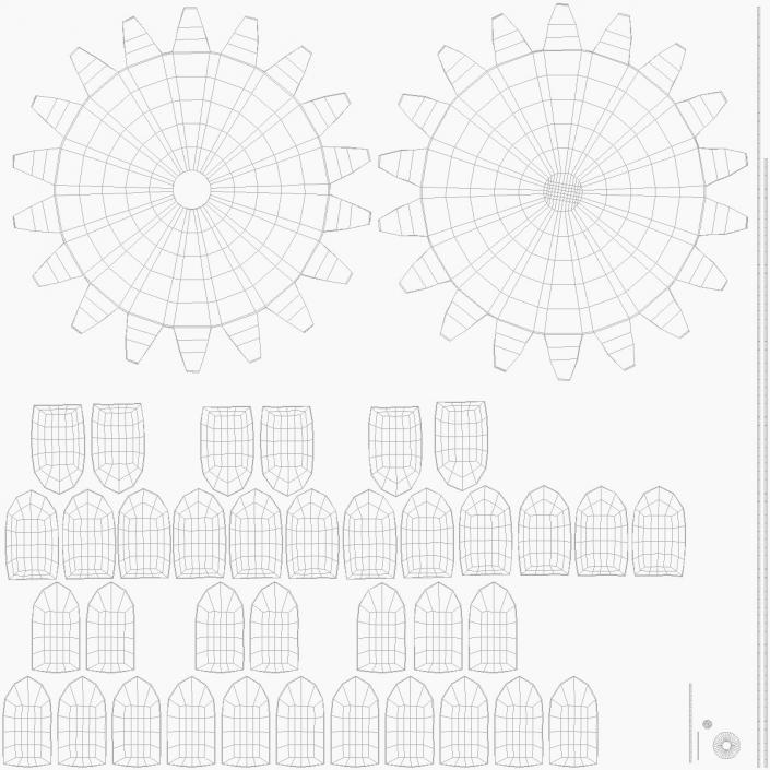 Nail Display Sunflower Shaped 3D model