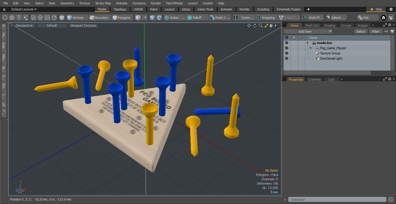 3D model Peg Game Played