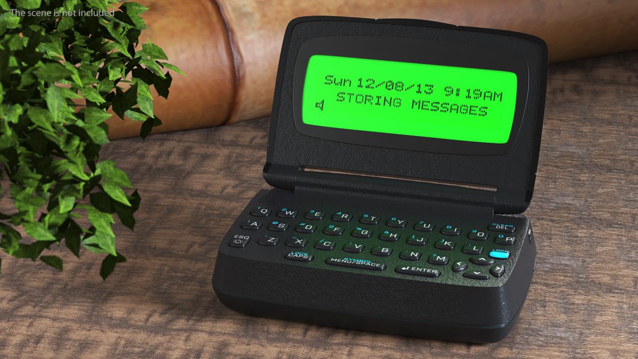 3D Two-Way Pager with Screen On model