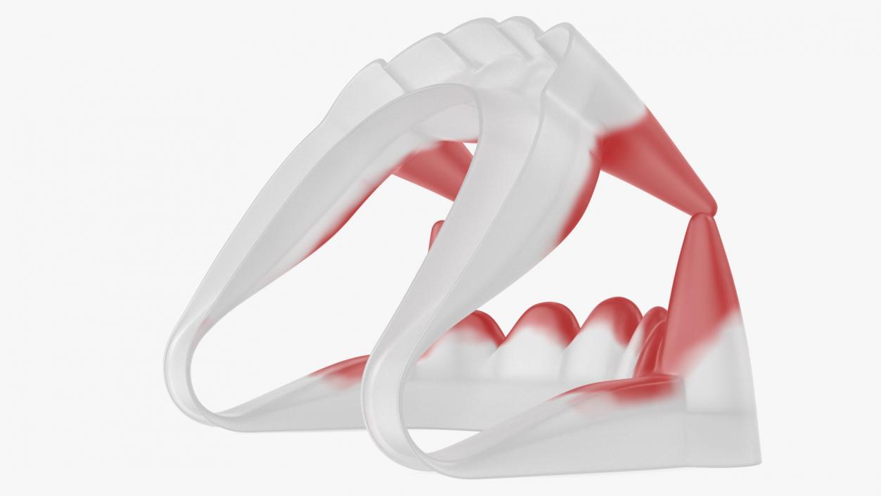 3D model Plastic Vampire Teeth Red