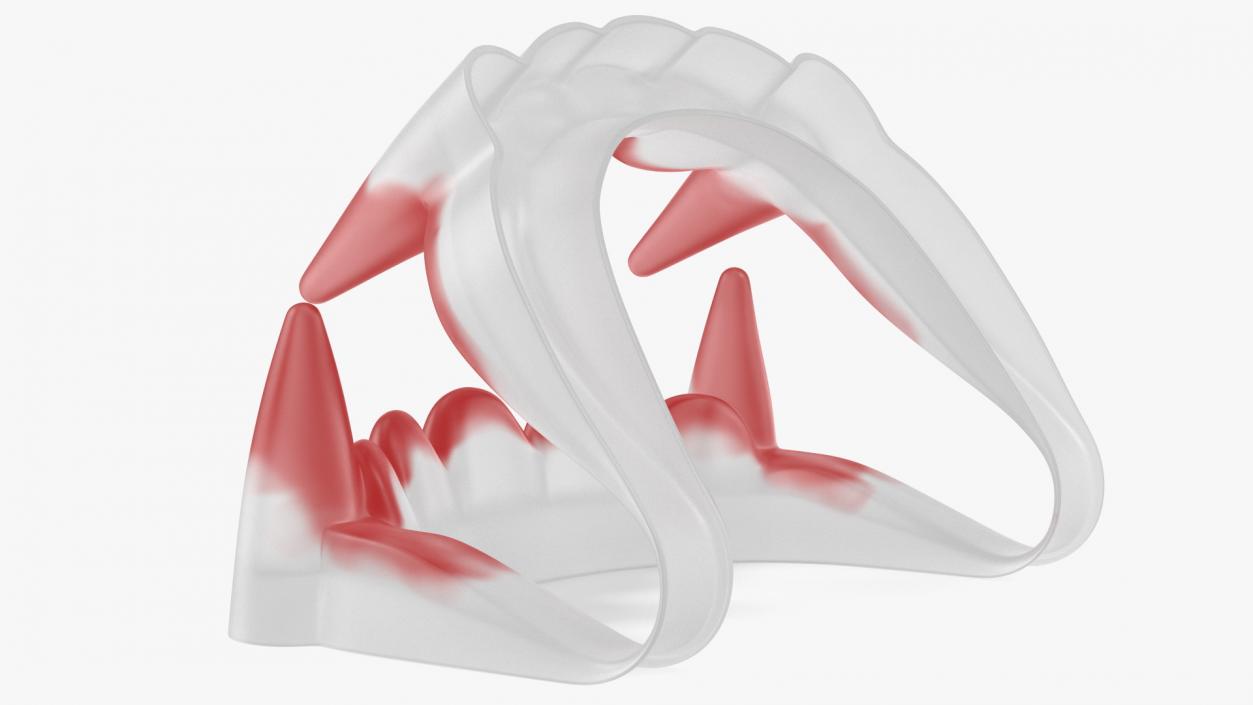 3D model Plastic Vampire Teeth Red