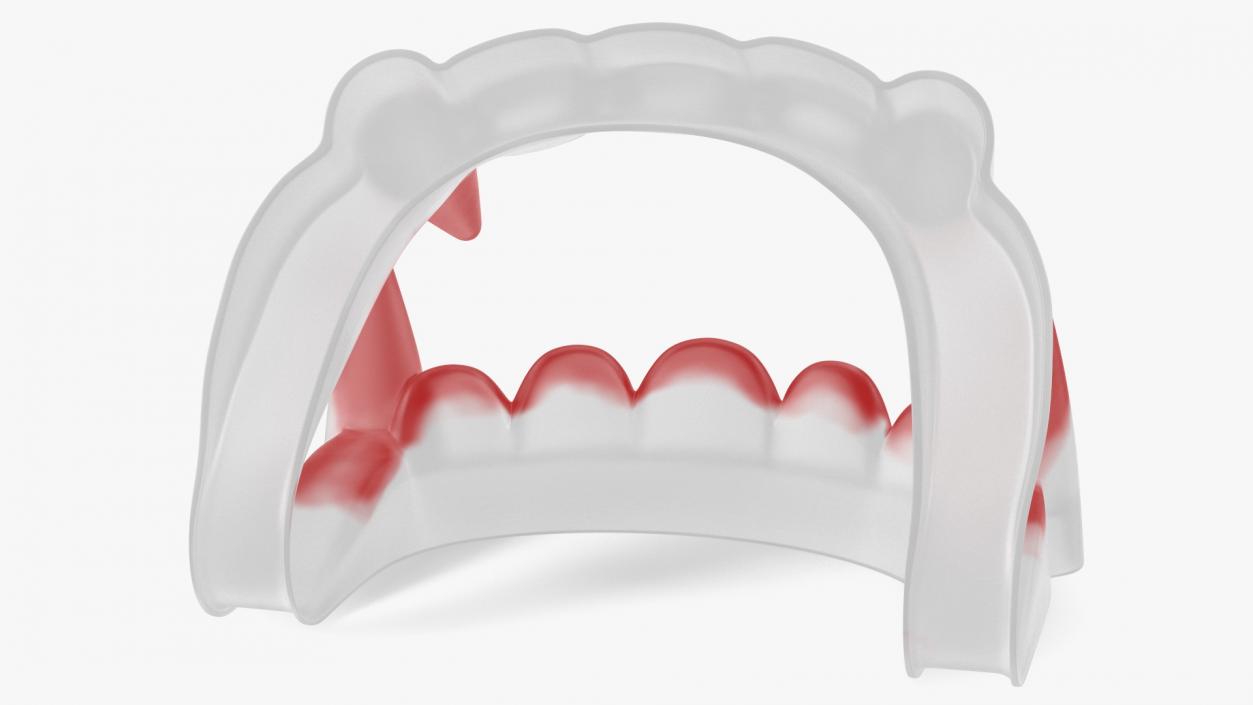 3D model Plastic Vampire Teeth Red