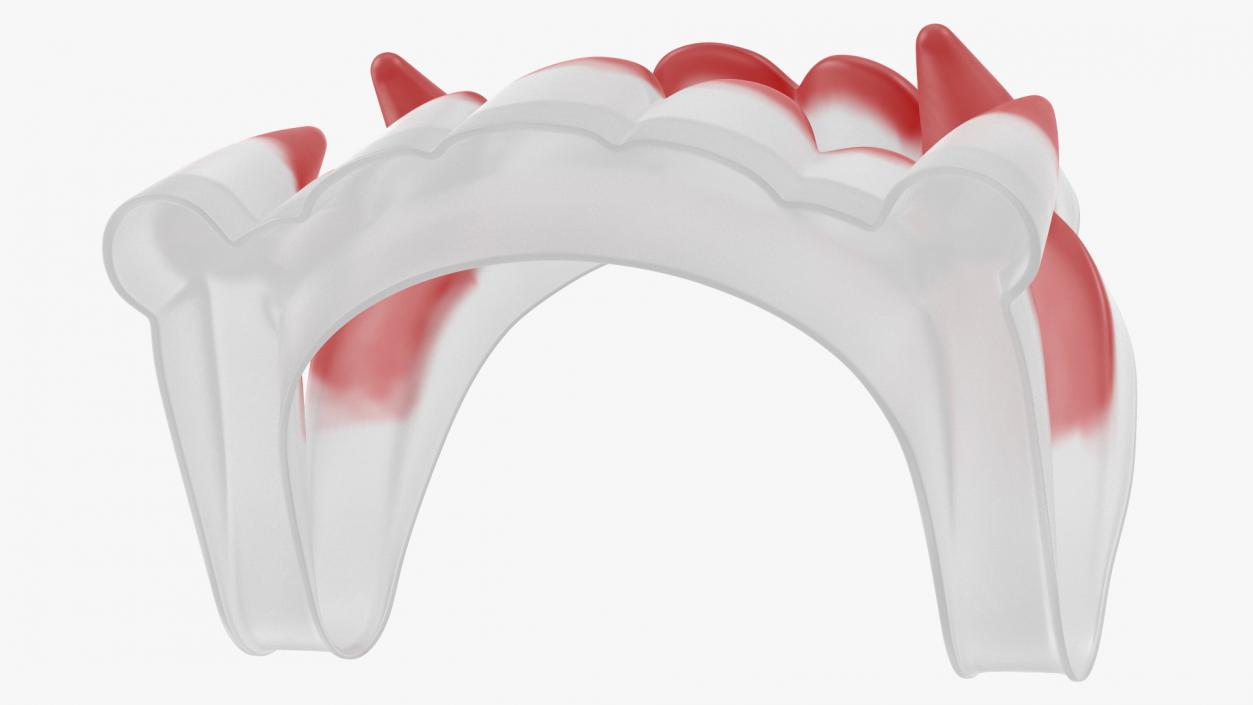 3D model Plastic Vampire Teeth Red