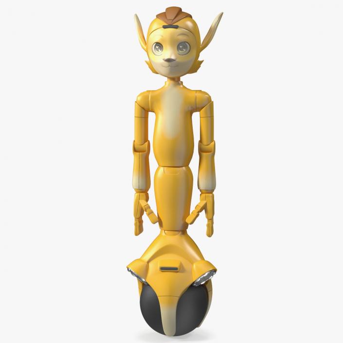 Mirokai Social Robot Yellow 3D