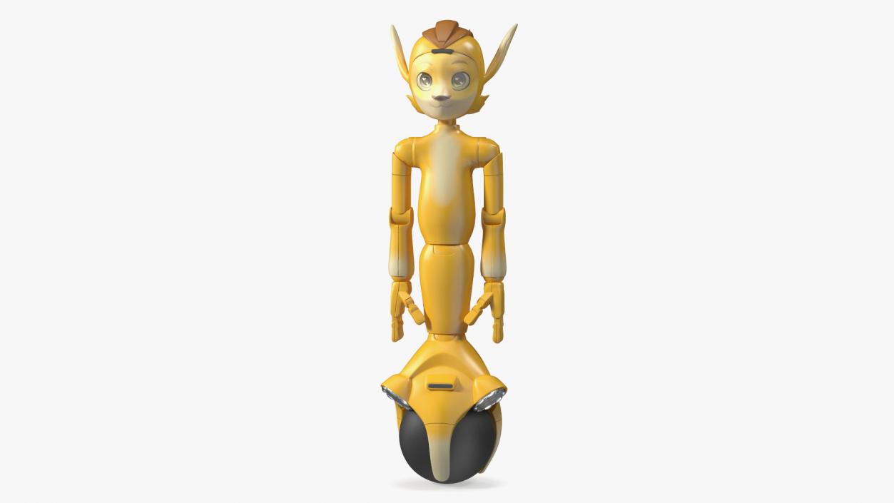 Mirokai Social Robot Yellow 3D