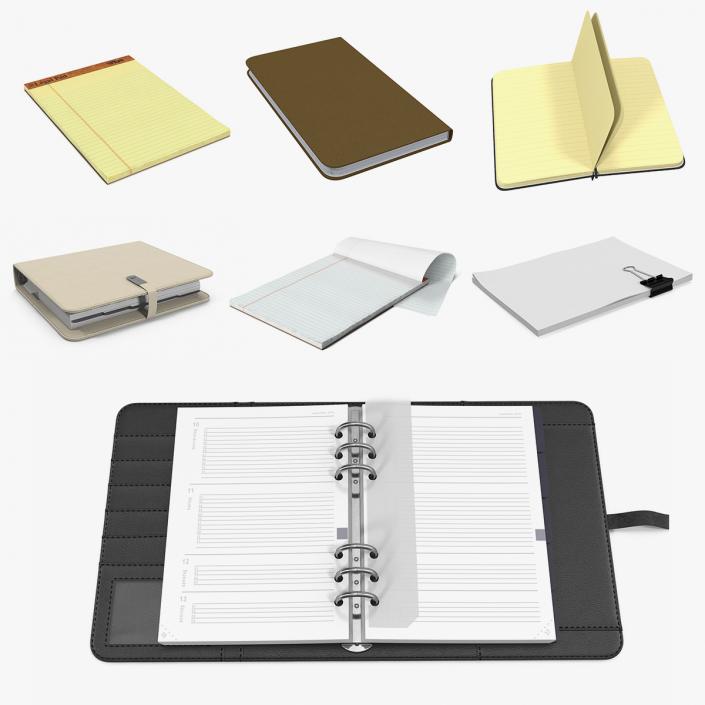 3D Writing Pads and Organizers Collection model