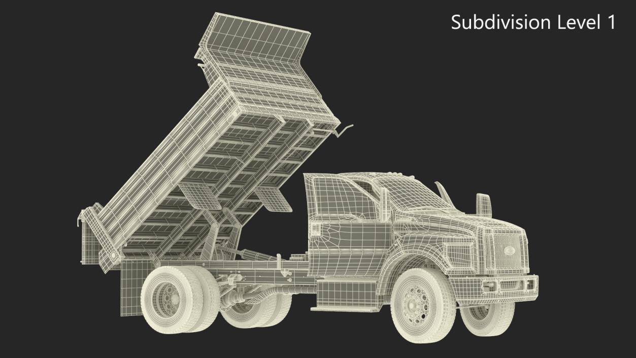 3D Ford F-650 Supertrack Rigged model