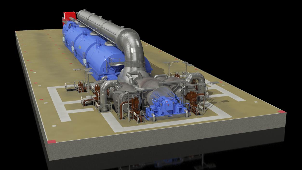 3D model Steam Driven Turbine Generator
