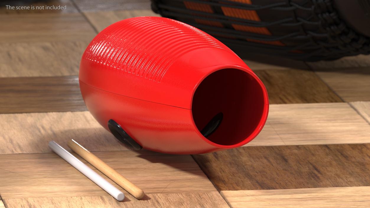 3D model Samba Percussion Instrument with Scraper