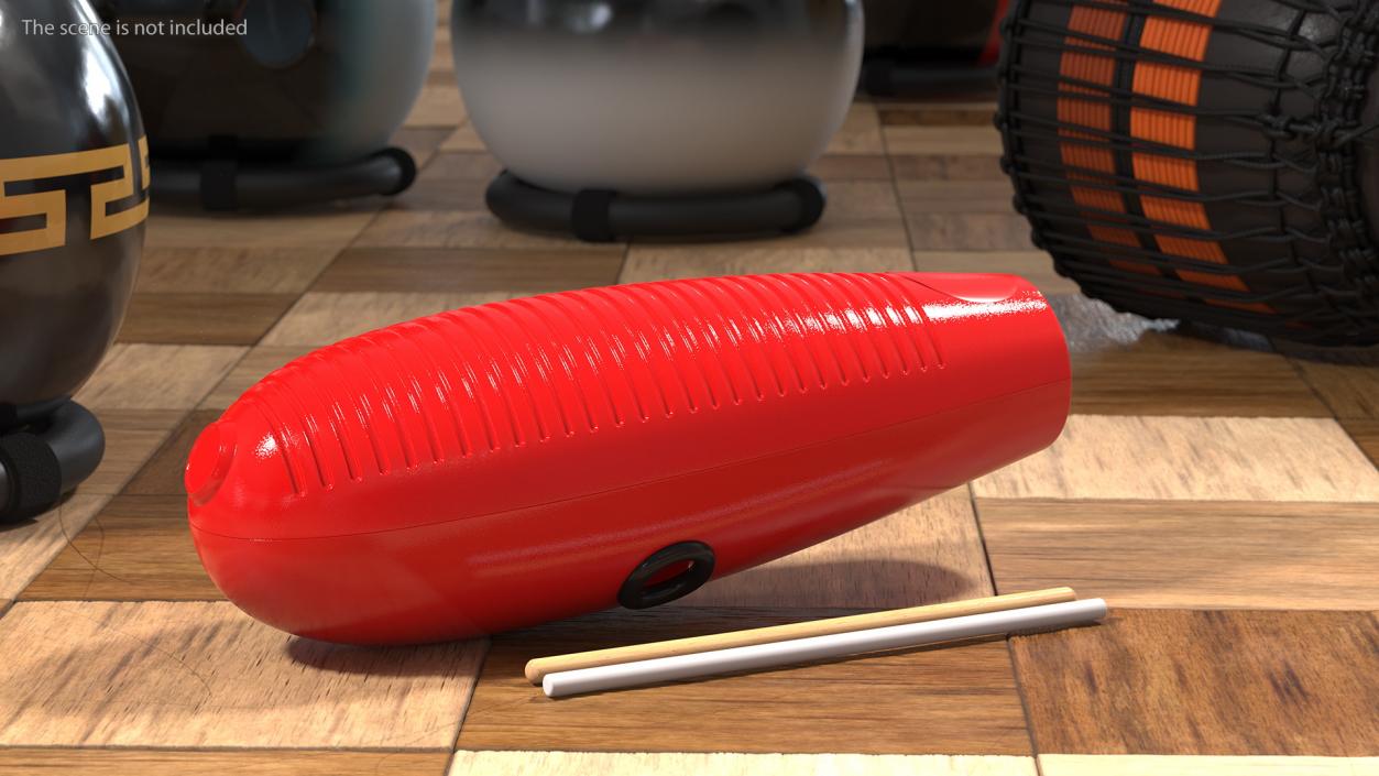 3D model Samba Percussion Instrument with Scraper