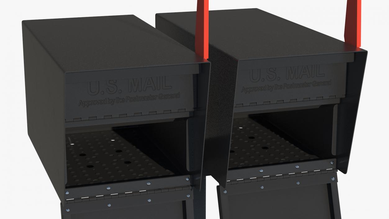 3D model Mailbox Complete Twin Mount Cluster