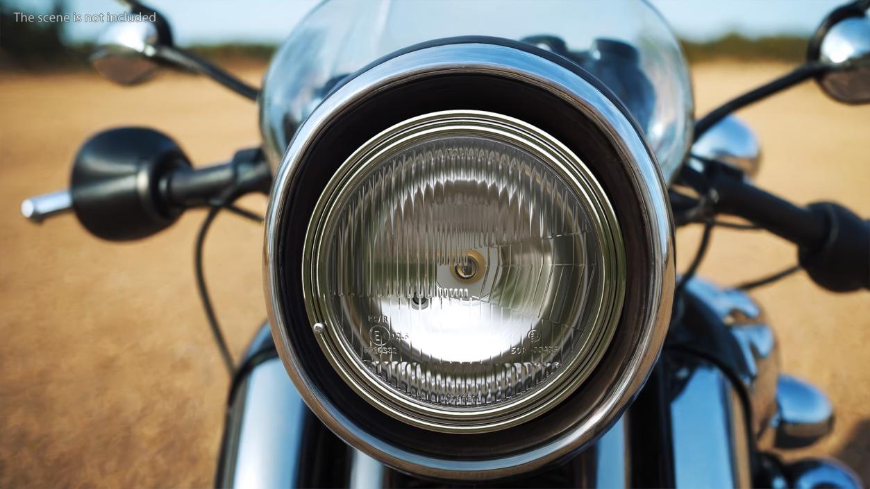 3D Motorcycle Headlight White