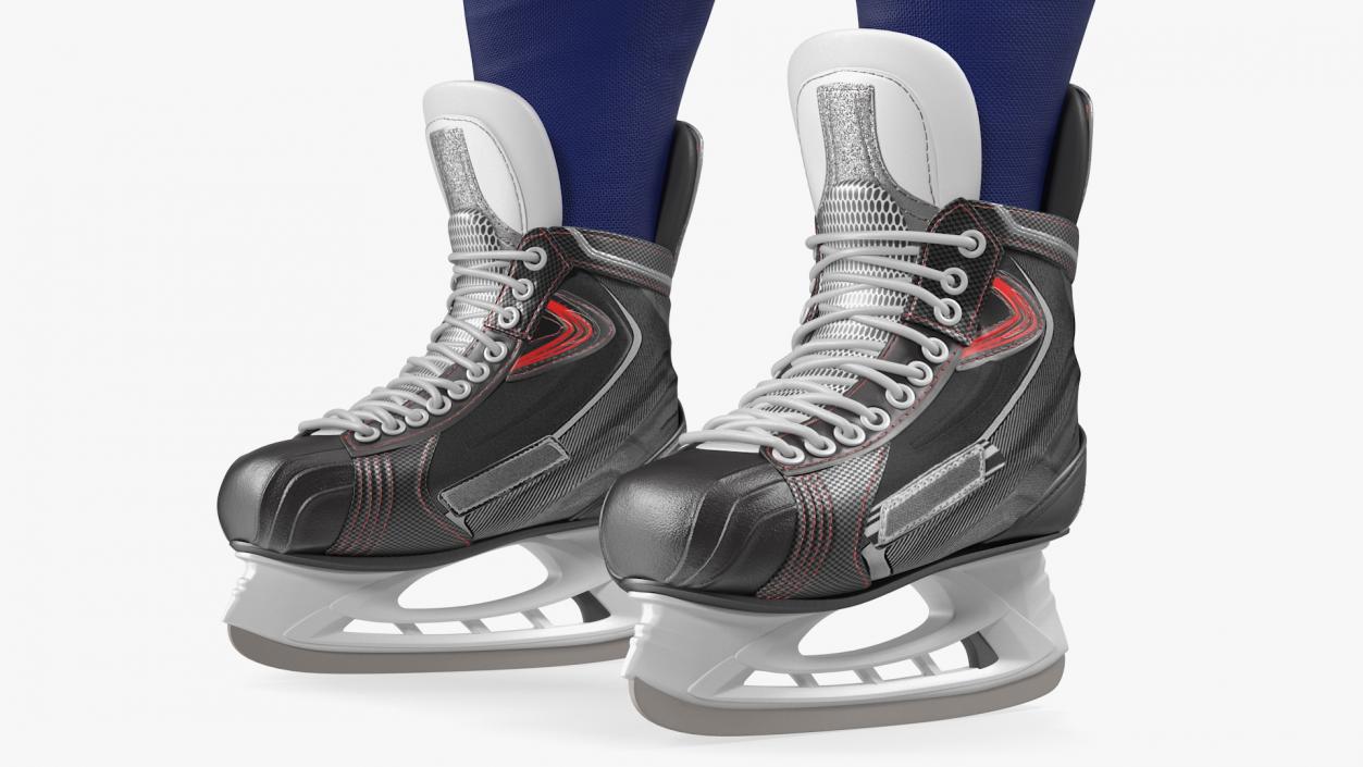 3D Hockey Player Blue model