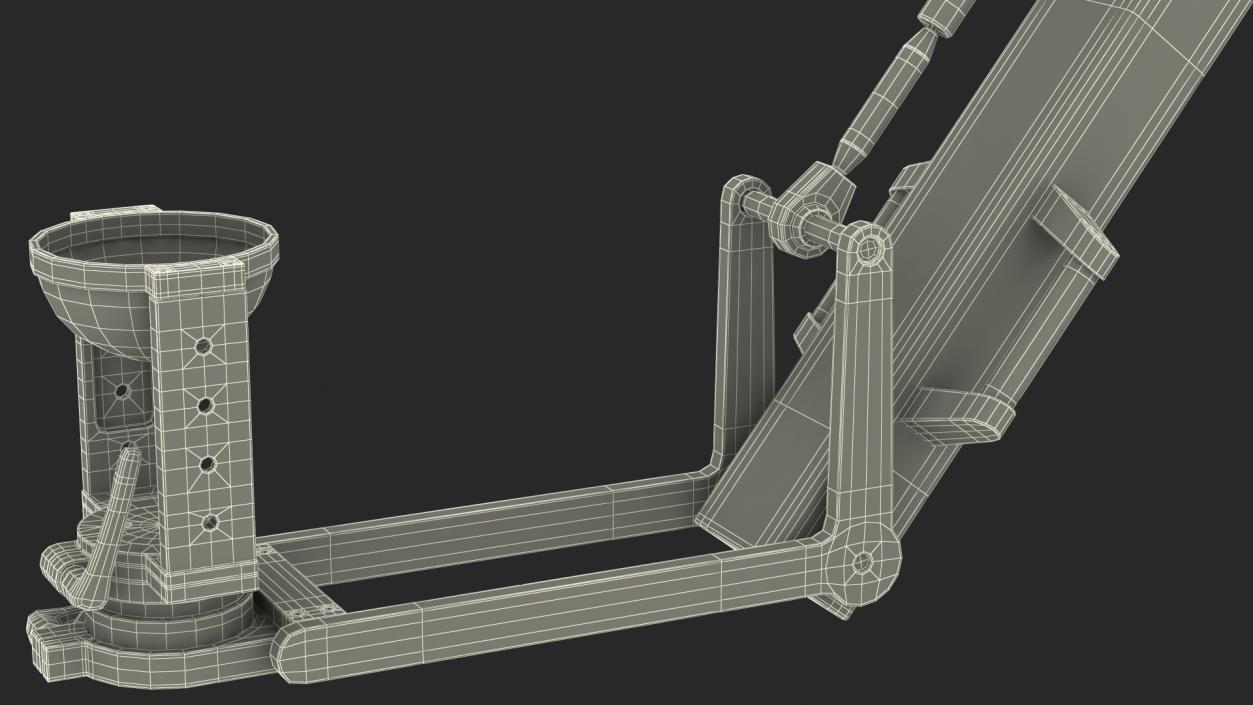 3D Dolly 4x4 with Mini Crane Rigged for Maya