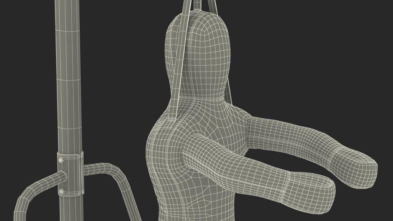 DEFY Leather Grappling Dummy with Stand 3D model