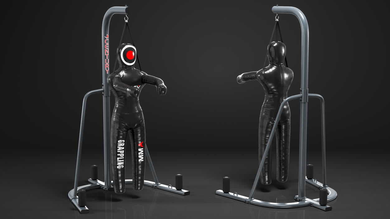 DEFY Leather Grappling Dummy with Stand 3D model