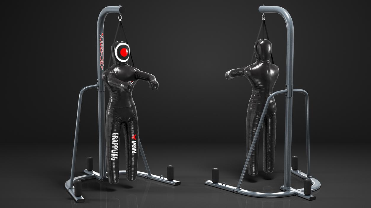 DEFY Leather Grappling Dummy with Stand 3D model