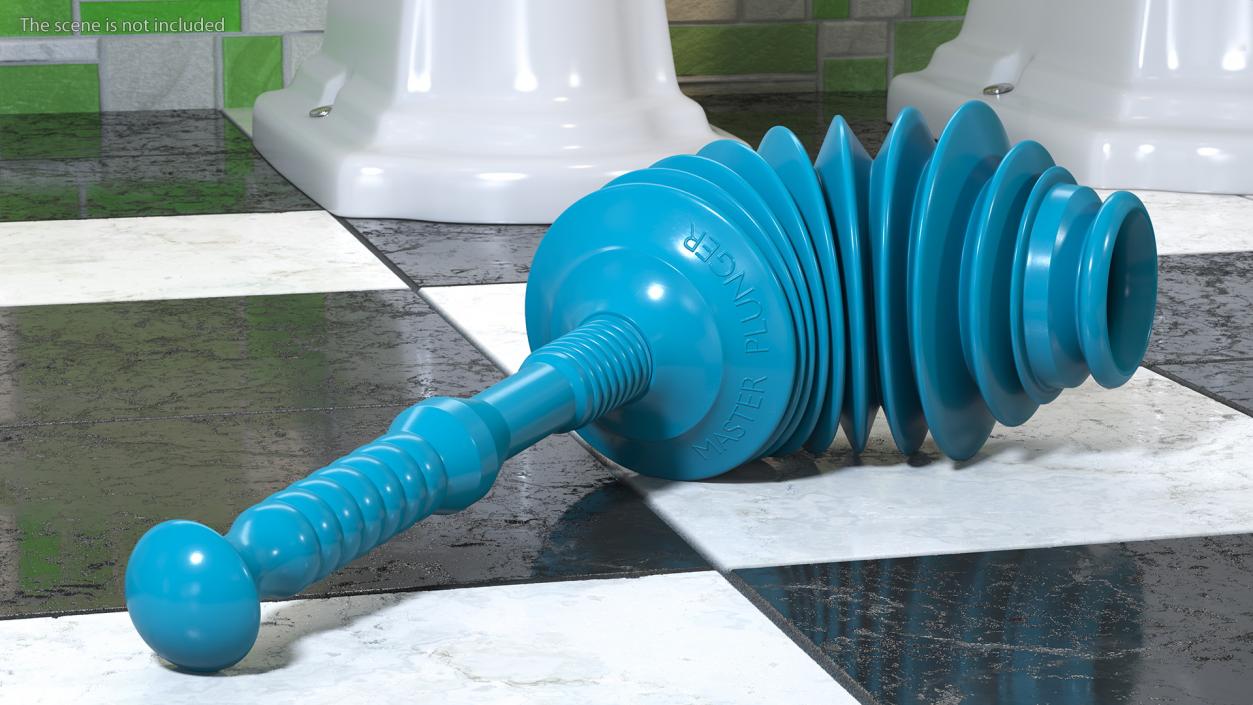 3D Flexible Toilet Plunger model