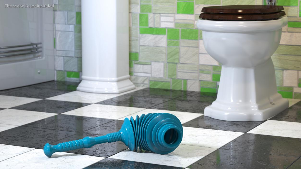 3D Flexible Toilet Plunger model