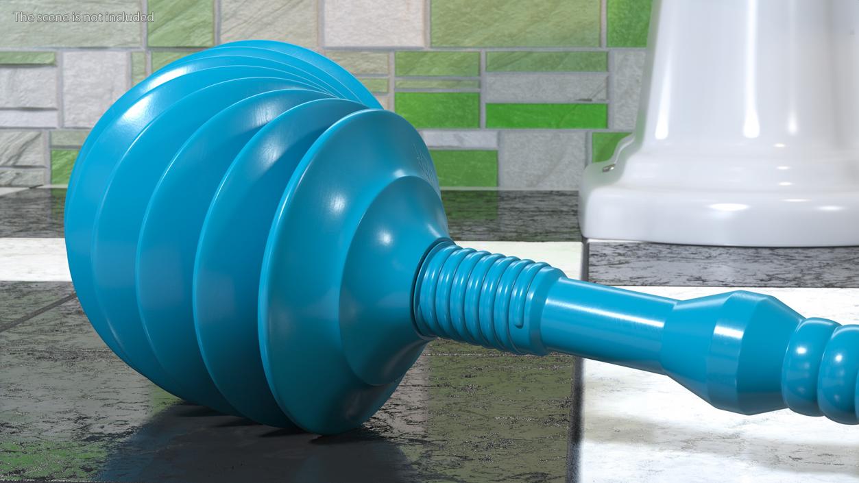 3D Flexible Toilet Plunger model