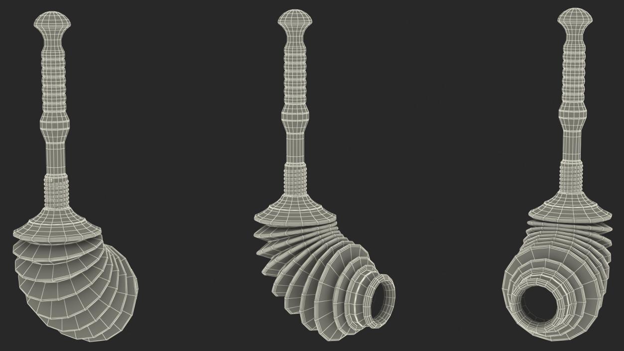 3D Flexible Toilet Plunger model