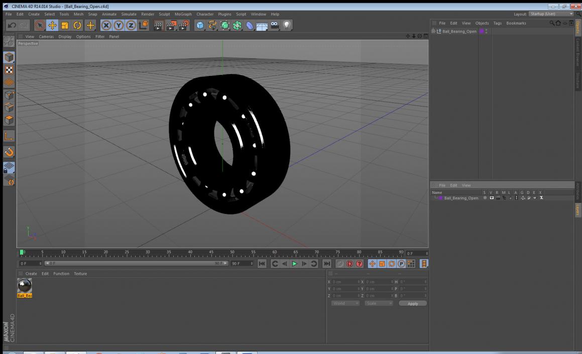 Ball Bearing Open 3D