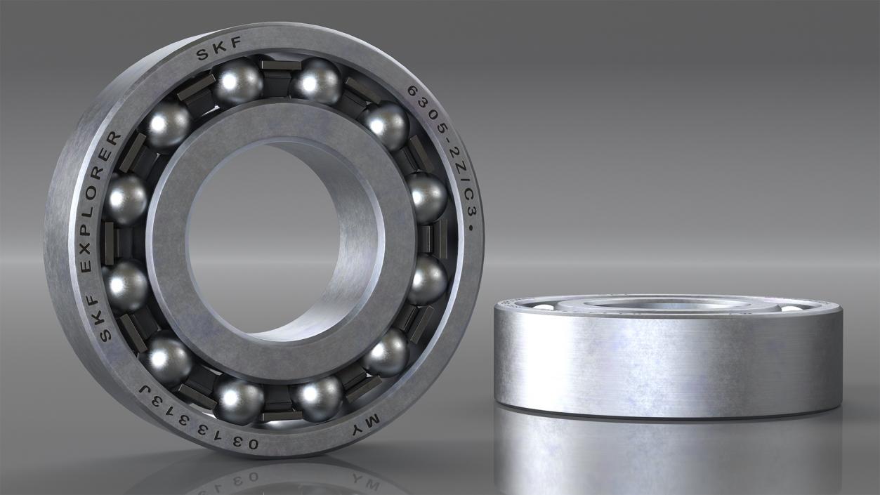 Ball Bearing Open 3D