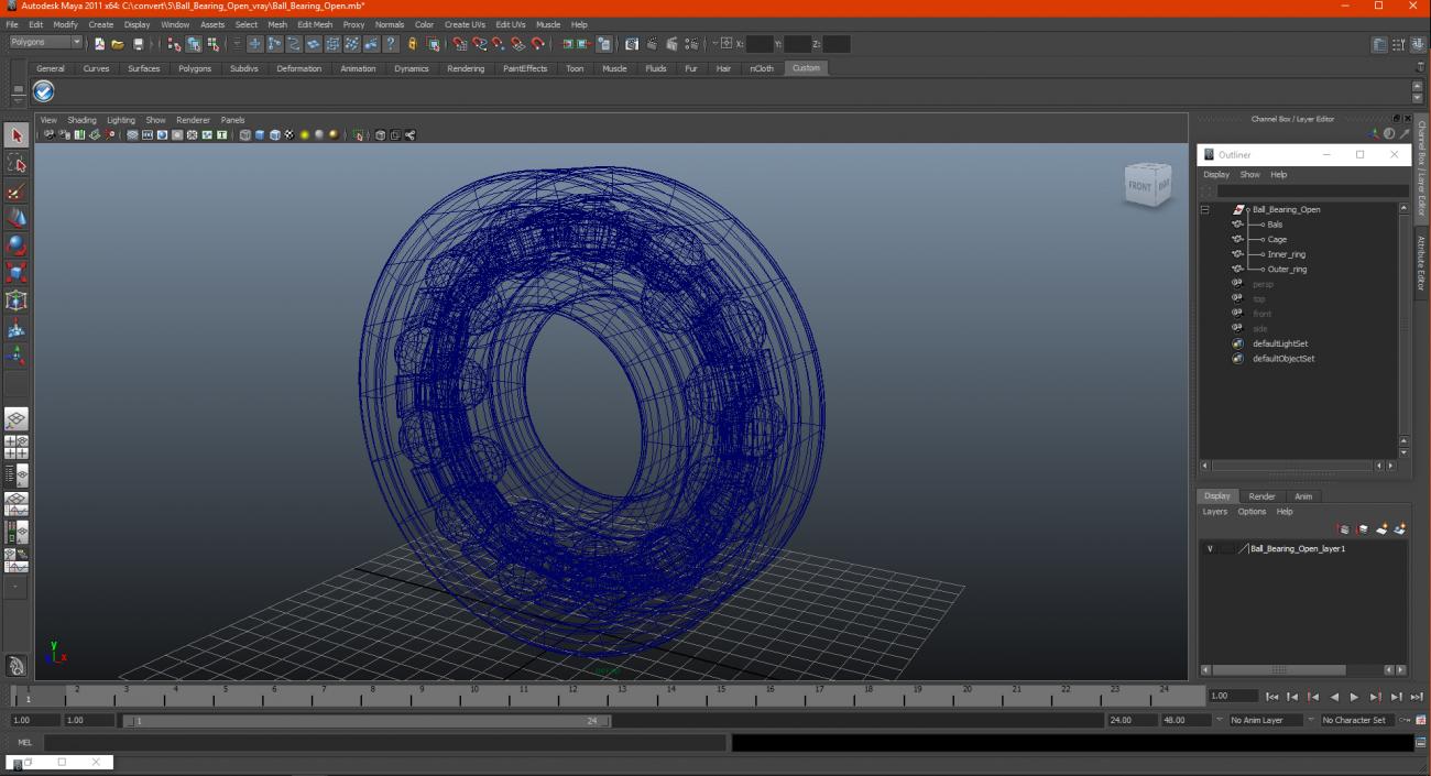 Ball Bearing Open 3D