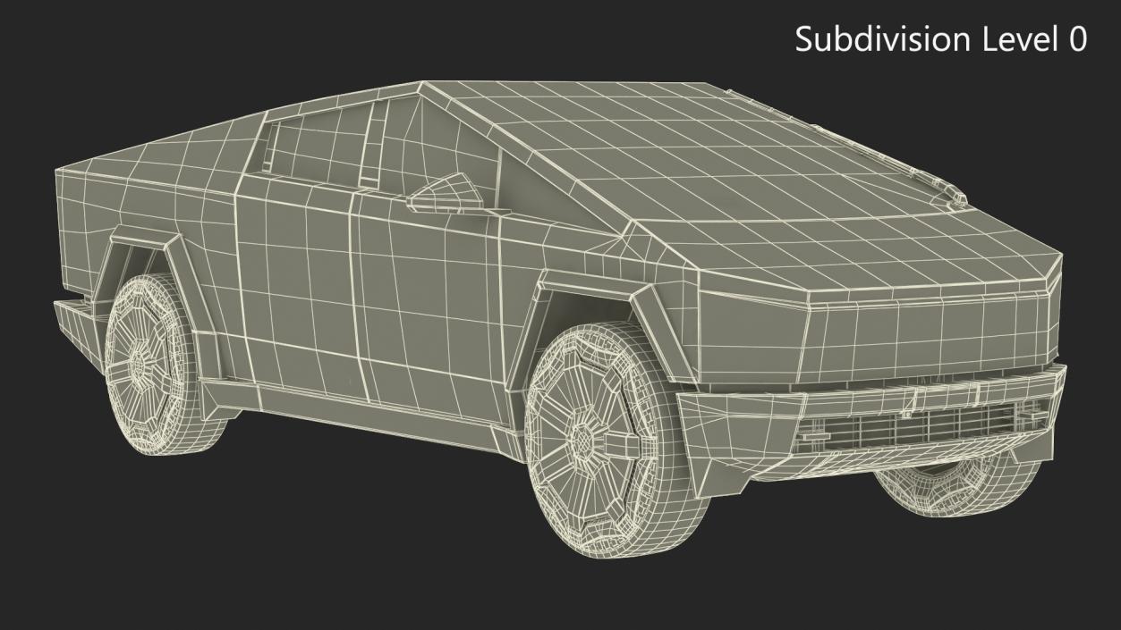 3D 2024 Tesla Cybertruck