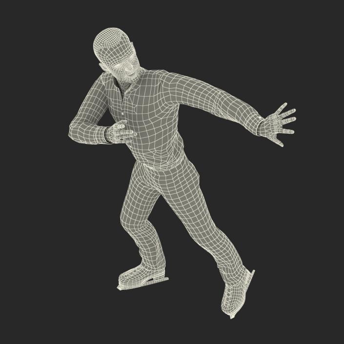 3D model Male Figure Skater Pose 2