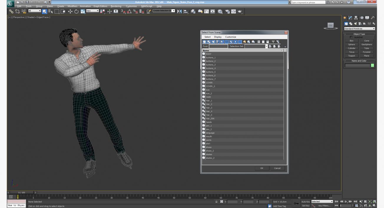 3D model Male Figure Skater Pose 2