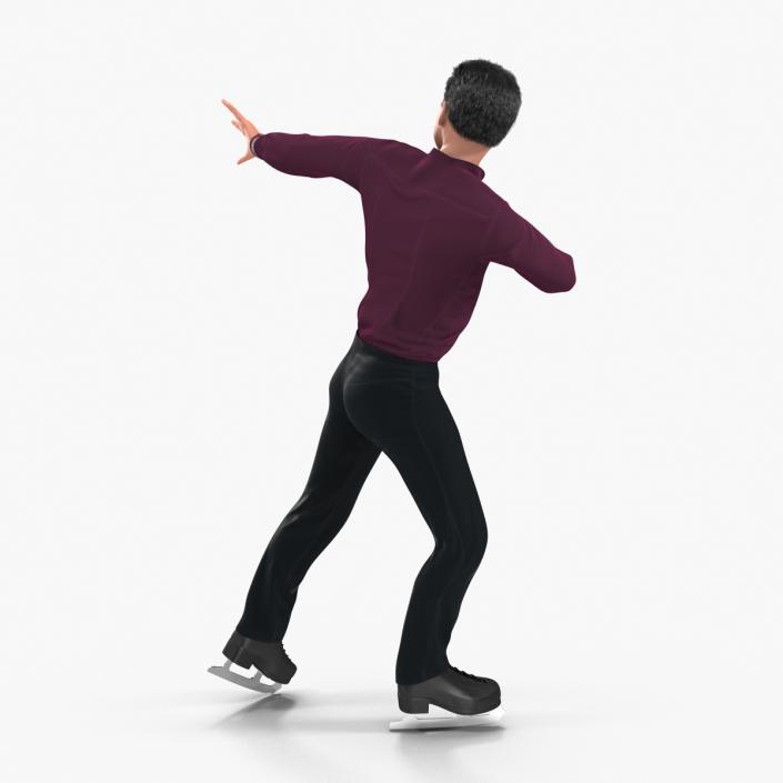 3D model Male Figure Skater Pose 2